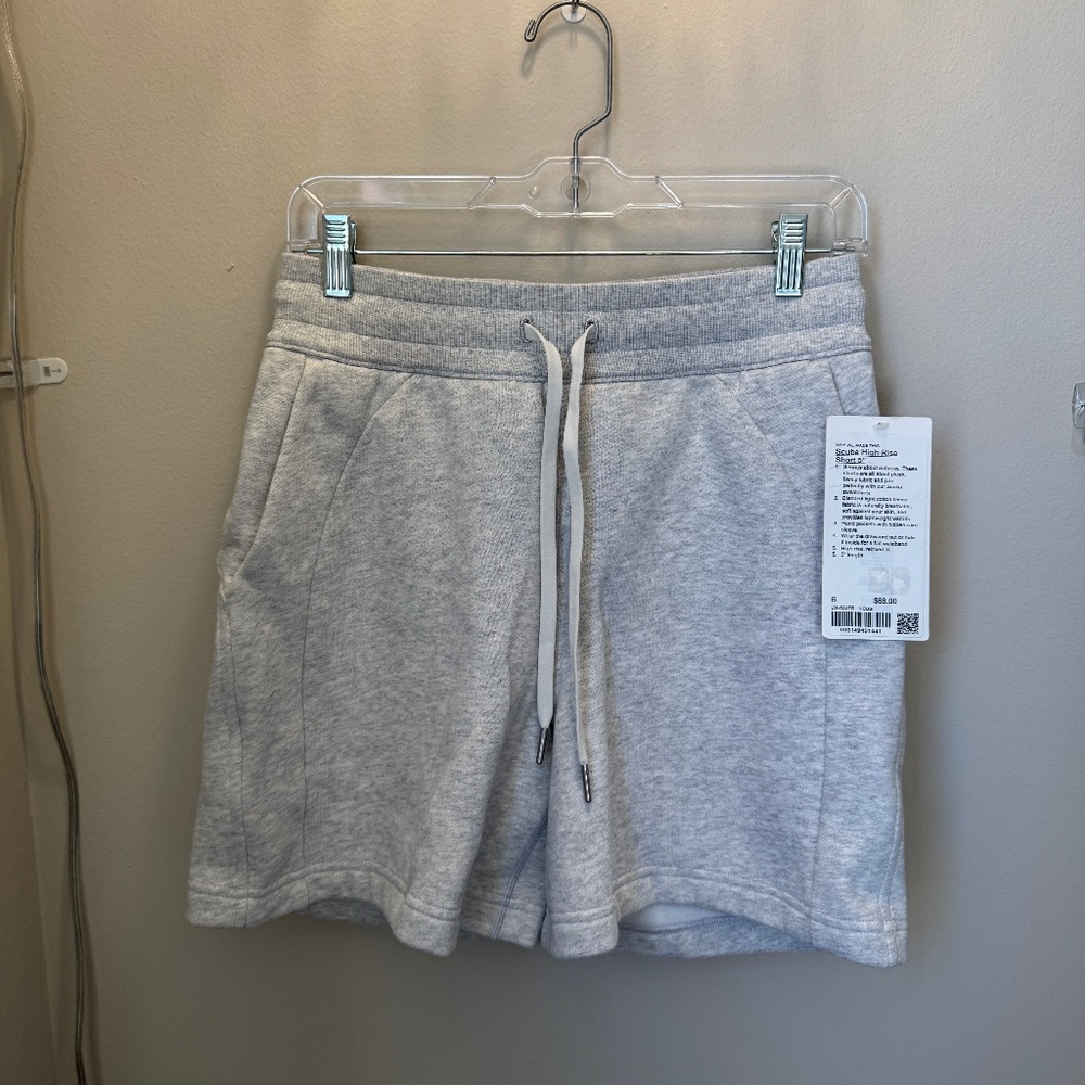 lululemon scuba Gray High Waist Shorts